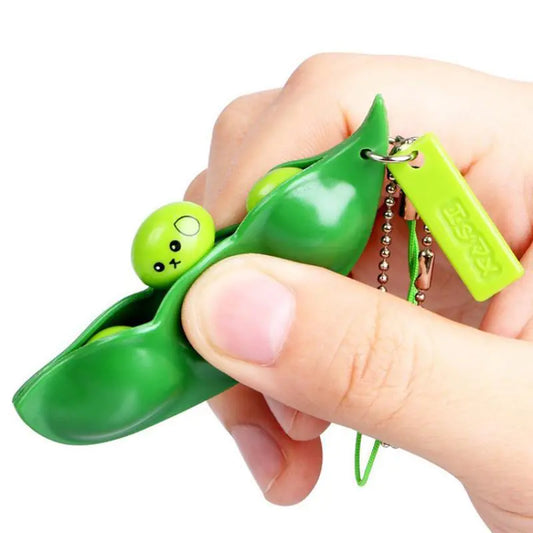 Cute Squeeze Bean Peanut Keychain - Stress Relief Toy