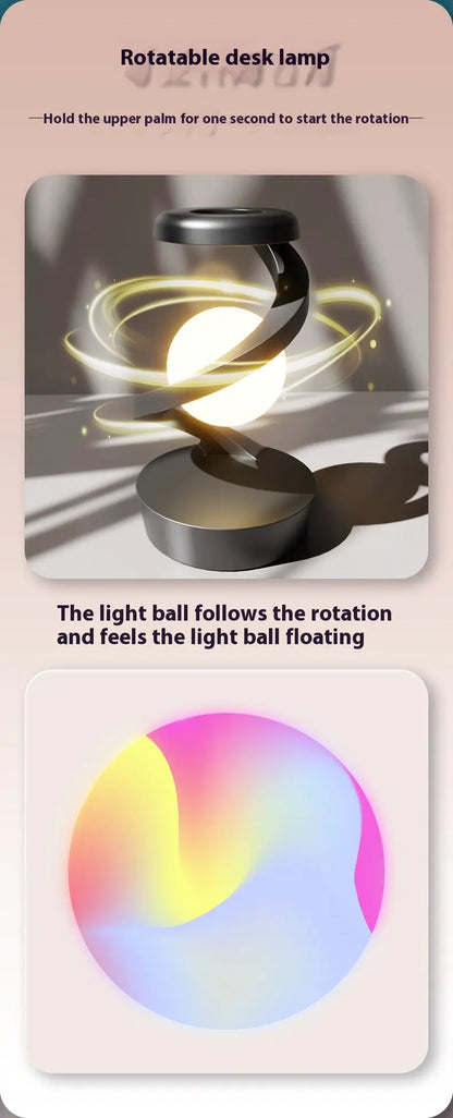 Rotating Moon Lamp with Wireless Charging