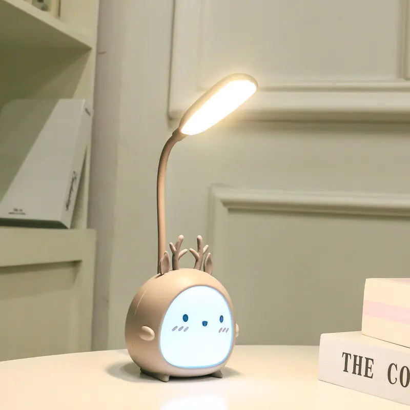 Portable Foldable LED Desk Lamp - Cute Cartoon Design