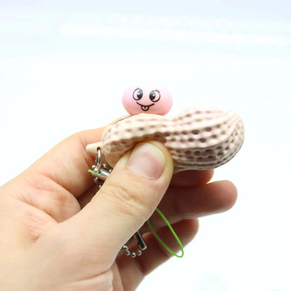 Cute Squeeze Bean Peanut Keychain - Stress Relief Toy