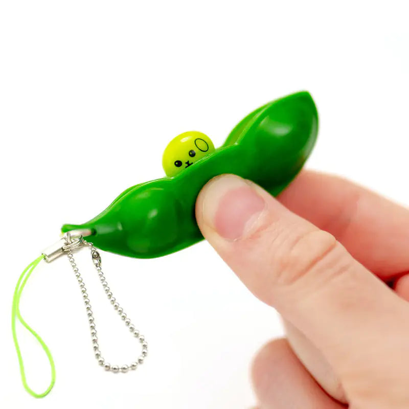 Cute Squeeze Bean Peanut Keychain - Stress Relief Toy