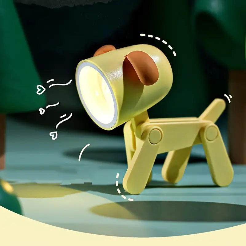 Adjustable Puppy Reading Light - Cute Cordless Desk Lamp