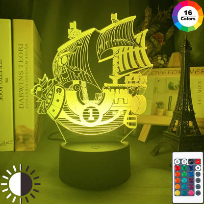 One Piece Thousand Sunny 3D LED Night Light Decor