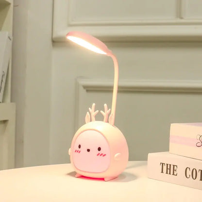 Portable Foldable LED Desk Lamp - Cute Cartoon Design