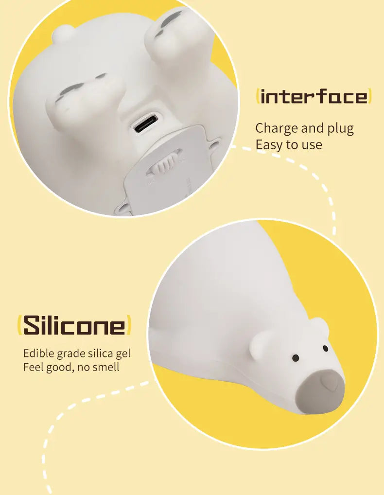 Cute Silicone Duck Night Light - Rechargeable Touch Lamp