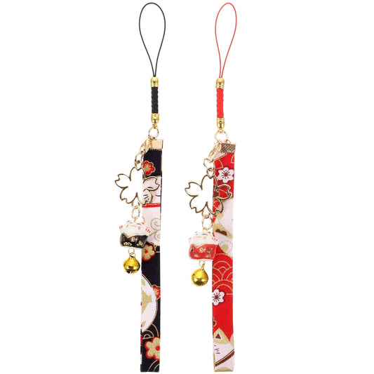 2pcs Phone Charm Keychains