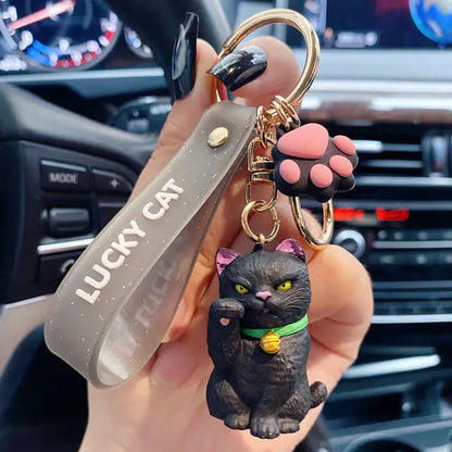 Cartoon Cat Keychain