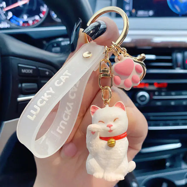 Cartoon Cat Keychain