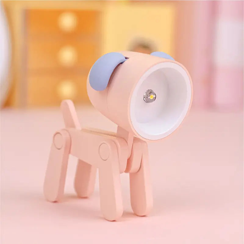 Adjustable Puppy Reading Light - Cute Cordless Desk Lamp