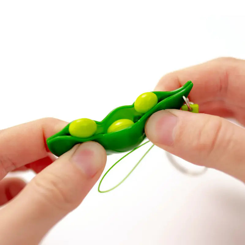 Cute Squeeze Bean Peanut Keychain - Stress Relief Toy