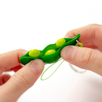 Cute Squeeze Bean Peanut Keychain - Stress Relief Toy