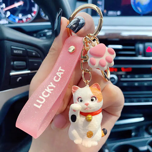 Cartoon Cat Keychain