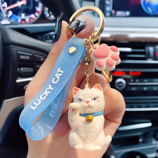 Cartoon Cat Keychain